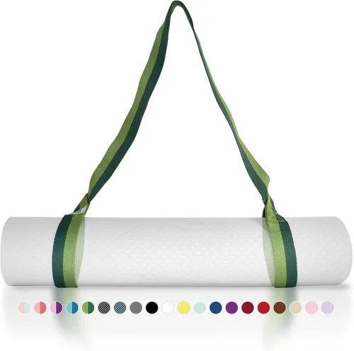 Miniatura 18 de Tumaz Correa para esterilla de yoga [alfombrilla no incluida] (2 tamaños) con textura delicada extra gruesa y cómoda, soporte ajustable