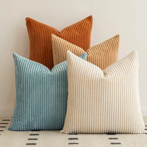 Miniatura 10 de LANANAS Fundas de almohada neutrales para sofá de 18x18 pulgadas, juego de 4 fundas decorativas de estilo granja boho para sala de estar, sofá