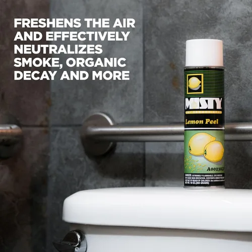Miniatura 5 de Misty 1001842 - Aerosol desodorizante ambientador, cáscara de limón, 10 onzas (caja de 12), neutralizador de olores prémium para humo