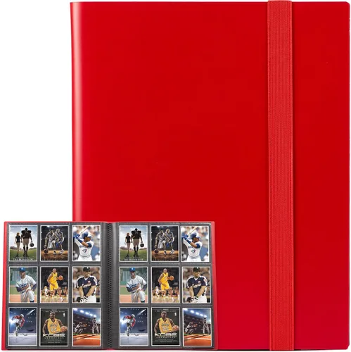Miniatura 18 de GEAoffice Carpeta para Tarjetas, Álbum Carpeta de Tarjetas Coleccionables de 9 Bolsillos, Carpeta de 360 Bolsillos de Carga Lateral para Tarjetas