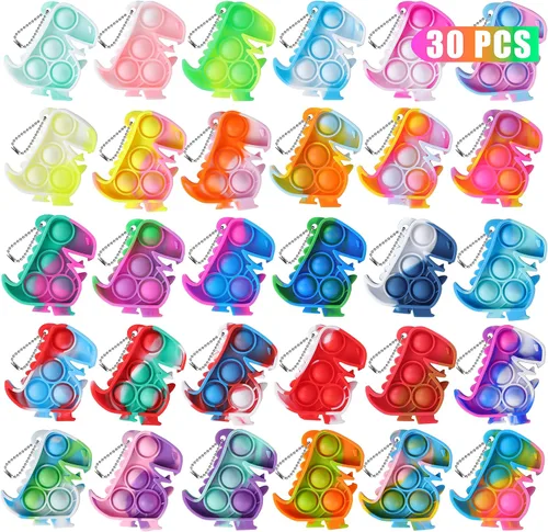 Miniatura 13 de Pop Fidget Juguetes en Paquete para el Día de San Valentín para Niños en el Aula, 30 Paquetes de Favores de Fiesta de San Valentín para Niños, Mini