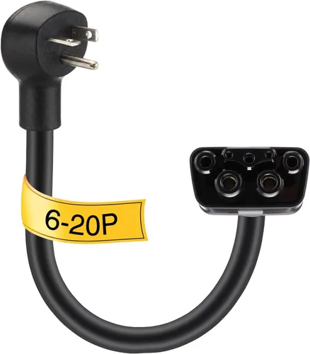 Relaxweex Adaptador de 16 pulgadas 6-20 compatible con Tesla Gen 2 Cargador portátil portátil conecta el cargador móvil a 240V 6-20P tomacorriente a