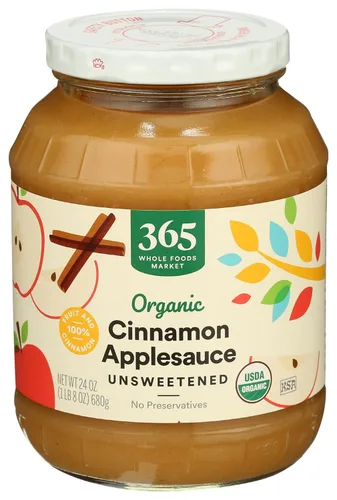365 by Whole Foods Market, Puré de manzana con canela orgánica, sin azúcar, 24 onzas