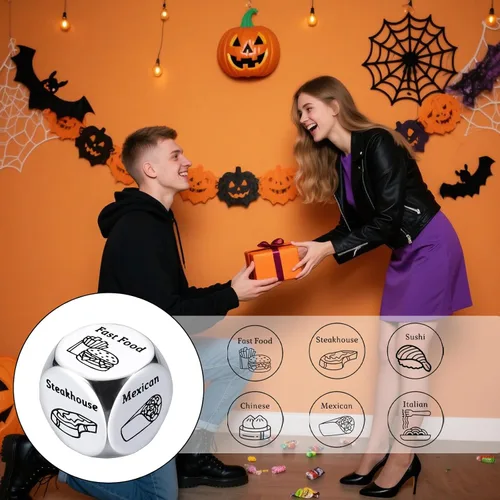 Miniatura 2 de Regalos divertidos para él, su novio, novia, regalo de abucheo, dados de decisión de comida nocturna, aniversario, boda, regalos para hombres