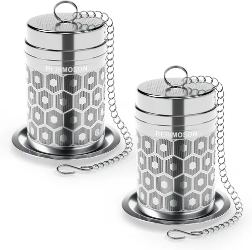 Miniatura 12 de Reinmoson Colador de Té Grande para Té Suelto y Especias para Cocina, Coladores de Malla Extra Fina, Colador de Té de Hojas Sueltas de Acero 1