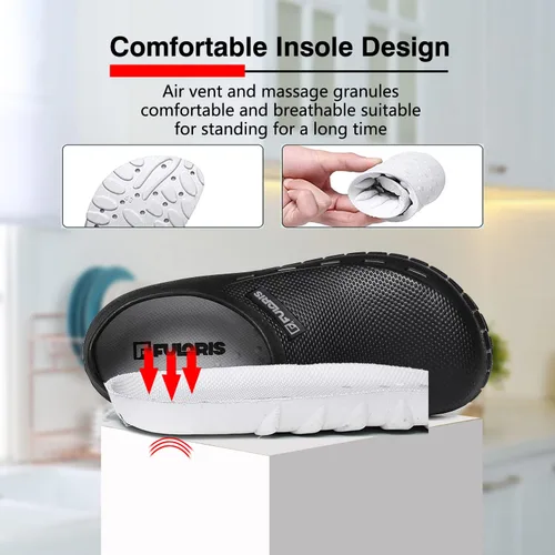 Miniatura 4 de Zapatos antideslizantes para hombre, resistentes al agua, al aceite, para chef, enfermería, médicos, zapatos adecuados para cocina, restaurante