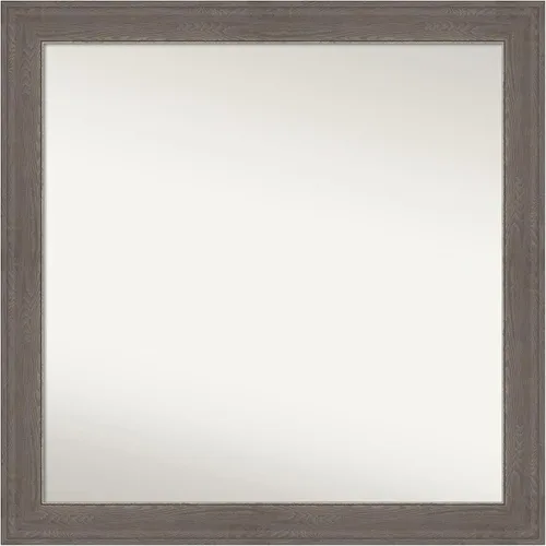 Miniatura 158 de Amanti Art Espejo de pared personalizado no biselado (24.5 x 24.5 pulgadas), marco gris marrón alta, varios tamaños personalizados, espejo de baño