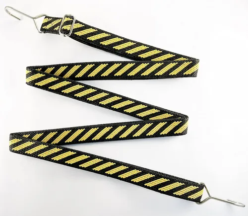 Miniatura 8 de Cuerda elástica plana con ganchos de acero de longitud ajustable de 67 a 126 pulgadas, correa elástica resistente para bicicletas al aire libre