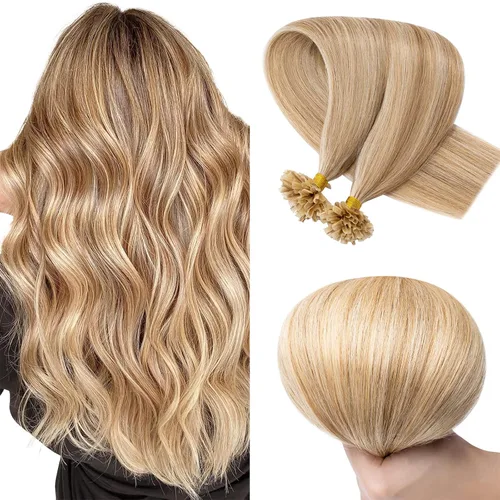 Miniatura 43 de SEGO Extensiones de cabello humano con micro cuentas, extensiones de cabello humano con micro bucle, lacio, natural, fusión fría, 1.76 oz/paquete