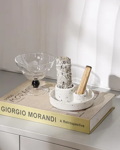 Miniatura 3 de Soporte de incienso de cerámica, soporte de Palo Santo y salvia, quemador de incienso de varillas verticales, atrapacenizas de incienso Inscents