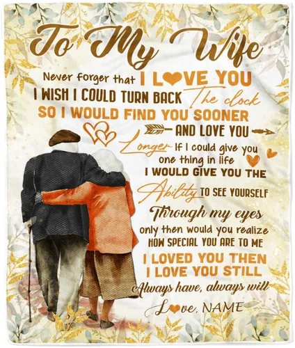 Miniatura 25 de Manta personalizada con texto en inglés «To My Wife from Husband When I Tell You I Love You Wife», manta de forro polar personalizada