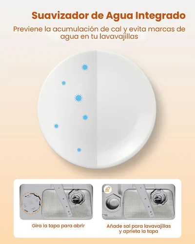 Miniatura 3 de HAVA 2025 NUEVO Lavavajillas de mostrador mejorado con suavizador de agua y eficiencia energética mejorada, lavavajillas portátil con 8 programas