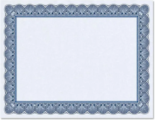 Miniatura 2 de Elite Blue & Blue Parchment Certificate Papers - Paquete de 100, compatible con impresoras láser y de inyección de tinta, para oficina, premios