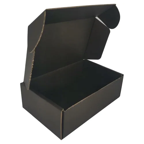 ROTCH Cajas de envío pequeñas de 6 x 4 x 2 pulgadas, paquete de 25 sobres negros de cartón corrugado resistentes (M642-25-B)