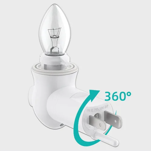 Miniatura 2 de Módulo de luz nocturna enchufable, enchufe de luz de pared con interruptor de encendido/apagado, enchufe de base E12 para luz nocturna de sal