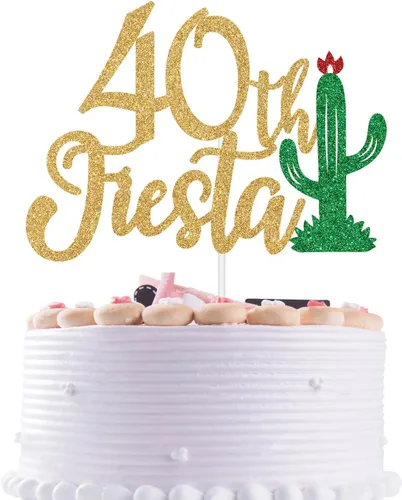 Miniatura 8 de Decoración de pastel de fiesta con purpurina dorada, Uno/Taco Bout One/1st Fiesta, temática mexicana para el primer cumpleaños del bebé