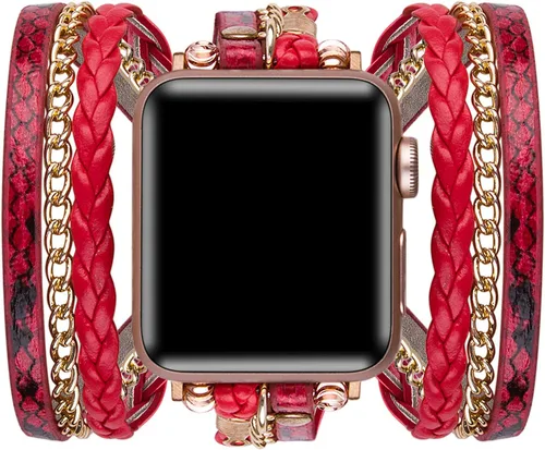 Miniatura 6 de Correas de pulsera compatibles con Apple Watch Band Ultra iWatch Series 8 7 6 5 4 3 2 1 SE 1.97 pulgadas, 1.77 pulgadas, 1.73 pulgadas, 1.65 Marrón