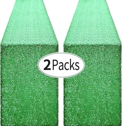Miniatura 35 de Pufogu - Camino de mesa de lentejuelas brillantes de 12 x 72 pulgadas para fiestas de cumpleaños, decoración de bodas, despedidas de soltera