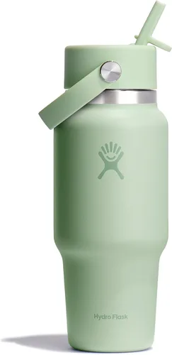Miniatura 22 de Hydro Flask Botella de agua de viaje – Acero inoxidable aislado – Tapa ancha con pitillo, antiderrames, a prueba de fugas en 24 oz Trillium Pink