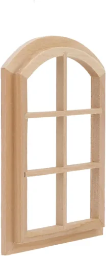 Miniatura 3 de Ventanas de casa de muñecas 1: Marco de ventana miniatura de 6 paneles a escala de 12 paneles, decoración de casa de bricolaje, modelo de ventana