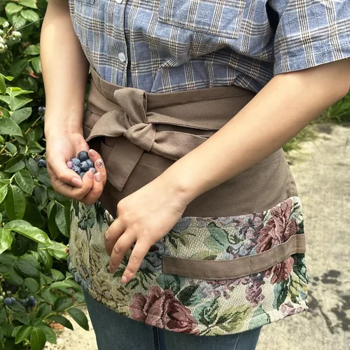 Miniatura 4 de Delantal de jardín para mujer, delantal de servicio lindo, delantal de flora con 8 bolsillos, regalo de San Valentín para mamá, esposa, novia
