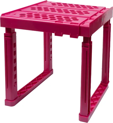 Miniatura 9 de Estante Organizador de Taquilla, Ancho y Altura Ajustable, Ideal para Taquillas de Escuela, Oficina y Gimnasio (Paquete de 2, Magenta)