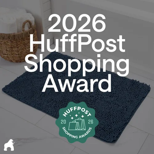 Miniatura 200 de Gorilla Grip - Tapete de baño de felpilla gruesa, suave y absorbente, secado rápido, de microfibra, con reverso de caucho, para piso de ducha, Nube