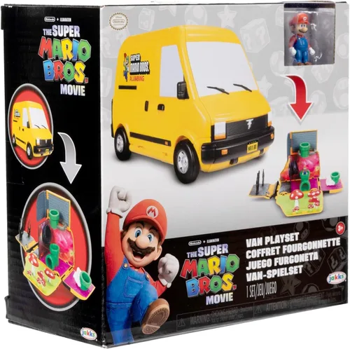 Miniatura 9 de LA PELÍCULA DE LOS SUPER MARIO BROS. – Set de Juego de Furgoneta con Figura Mini de Mario de 1.25