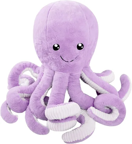 Miniatura 10 de DENTRUN Animales de peluche de pulpo, muñeca de pulpo gigante de peluche para jugar, juguetes para niños, niñas, niños, adultos, cumpleaños, Azul