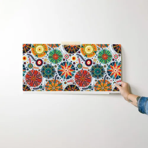 Miniatura 7 de Spoonflower Muestras de papel tapiz removible - Pysanky Colorido Ornamento Colorido Círculos Abstractos Puntos Psyanky Papel pintado personalizado