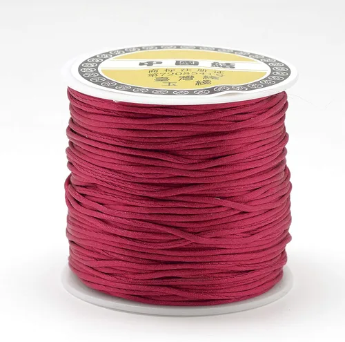 Miniatura 4 de Pandahall - Hilo de nailon para cuentas de 100 yardas, hilo de nailon trenzado de 0.059 pulgadas, cuerda de satén para anudar, trenzar y hacer joyas