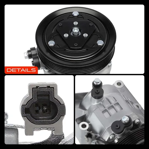 Miniatura 9 de A-Premium Compresor de aire acondicionado con embrague compatible con Mazda MX5 Miata 2.0L 2006-2015, con polea de 6 ranuras