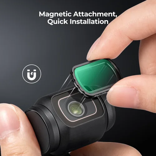 Miniatura 3 de K&F Concept Filtro de Difusión Magnético Negro de 1/4 para DJI Osmo Pocket 3, Filtros Creativos de Efecto Niebla Cinematográfica para el Combo