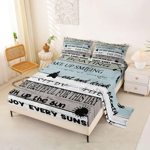 Miniatura 23 de Erosebridal Juego de sábanas de ancla náutica, sábanas de brújula oceánica, tamaño individual para niños, adolescentes, adultos, decoración