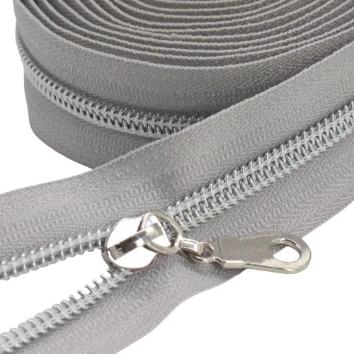 Miniatura 17 de YaHoGa #5 Cremalleras metálicas de nailon color latón antiguo de The Yard Bulk Cinta beige de 10 yardas con 25 unidades de tiradores para costura