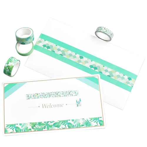Miniatura 4 de Juego de 12 rollos de cinta Washi con varios patrones, suministros de manualidades para decoración de bricolaje y manualidades, estilo A