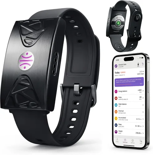 HEALBE - Rastreador de salud, banda inteligente de ingesta automática de calorías con aplicación, rastreador de actividad sin pantalla, sueño,