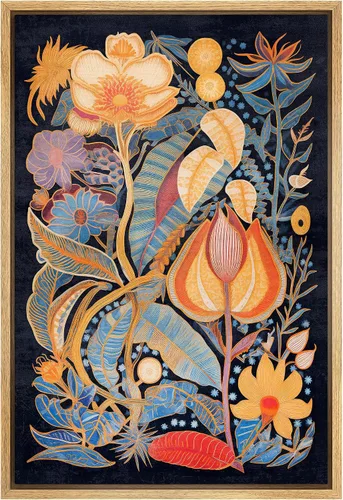 Miniatura 32 de SIGNFORD Lienzo impreso para pared, acuarela, floral, retro, abstracto, naturaleza, desierto, ilustraciones florales botánicas, arte moderno