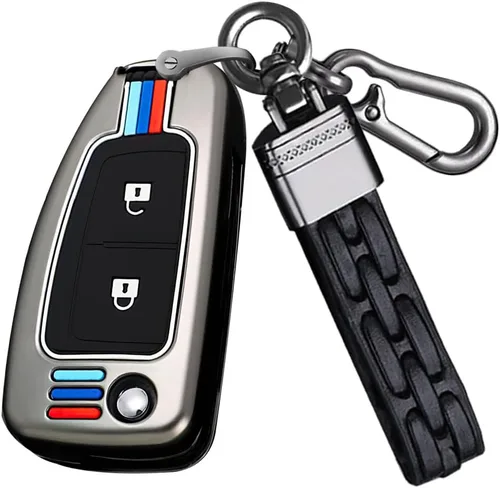SANRILY Funda de silicona y aleación de zinc luminosa con 2 botones para llavero Nissan Rogue Rogue Select Rogue Sport Sylphy Pulsar Rogue S Sentra
