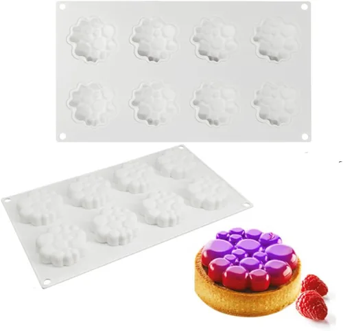 Miniatura 15 de Molde de silicona para hornear pasteles, moldes de jabón, moldes de silicona en forma de flor para molde de postre francés casero para pastelería