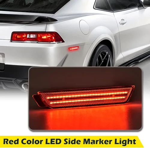 Miniatura 5 de CHEDA Par de luces LED de marcador lateral delantero y trasero compatible con Chevy Camaro LS, LT, SS, Z/28, ZL1, lente transparente 2010-2015