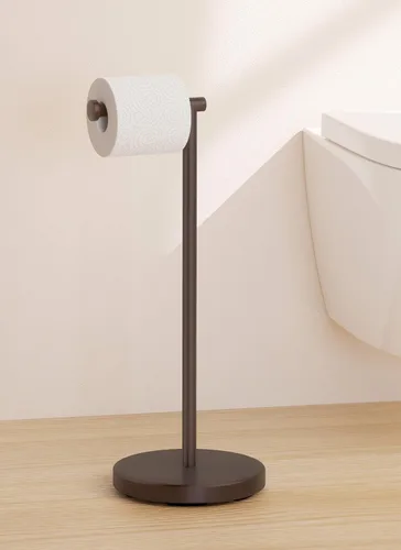 Miniatura 16 de KES Soporte de papel higiénico de 26 pulgadas de alto (versión más grande), soporte de rollo de papel higiénico independiente con base pesada