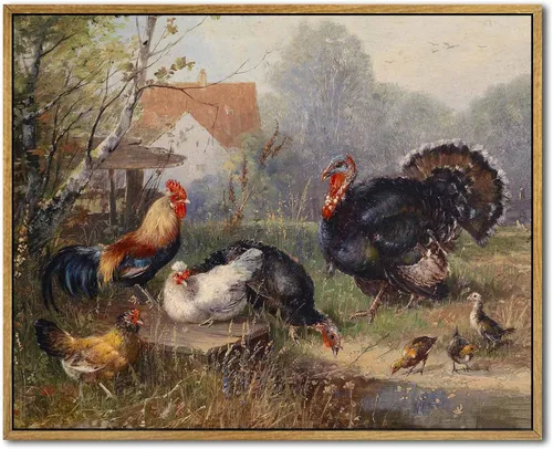 Miniatura 40 de Arte de pared de mujer victoriana, clásico ecléctico antiguo, impresiones divertidas de cerdo, lienzo retro surrealista, arte de pared de animales
