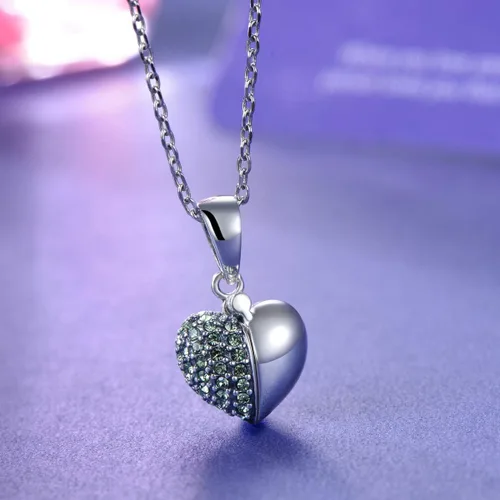 Miniatura 4 de Lovans Abalorio de corazón de amor de plata de ley 925 con texto en inglés "I Love You" para pulsera Pandora DIY