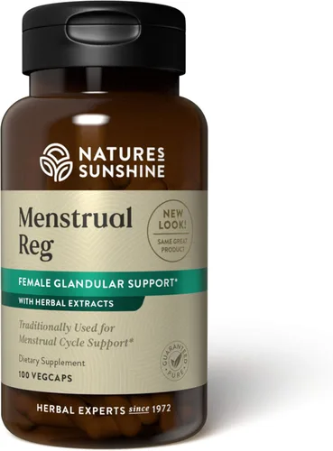 Nature's Sunshine Menstrual Reg, 100 cápsulas, Kosher | Suplemento de hierbas ayuda a mantener el equilibrio hormonal y promueve un ciclo menstrual