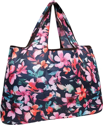 Miniatura 10 de allydrew - Bolsas grandes plegables de nailon reutilizables para comestibles, Conchas marinas Seashells