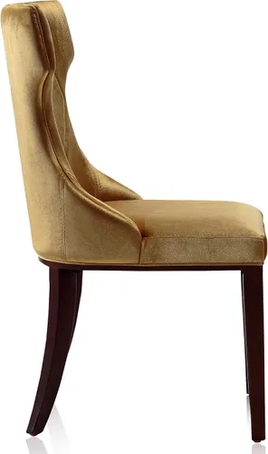 Miniatura 6 de Manhattan Comfort Reine MDining - Juego de 2, asientos tapizados con costuras de diamante, marco de madera de haya maciza, base de 4 patas, altura