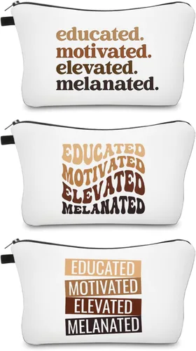 Bolsa de maquillaje afroamericana para monedero, bolsas de cosméticos negras afro para mujer, regalo inspirador, pequeña bolsa de cosméticos