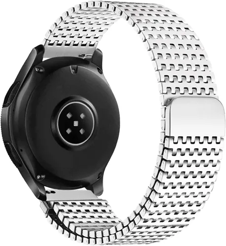 Miniatura 2 de Compatible con Galaxy Watch 1.811 in/Galaxy Watch 3 1.772 in/Gear S3 Frontier Classic Band 0.866 in Acero inoxidable malla metálica Loop Correa