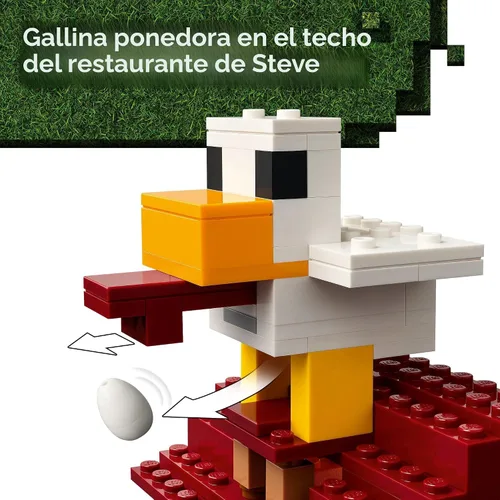 Miniatura 4 de LEGO Minecraft El Ataque del Globo Ghast a la Aldea - Juego de Construcción de Juguetes para Niños, Niñas y Niños de 10+ Años - Incluye Minifiguras